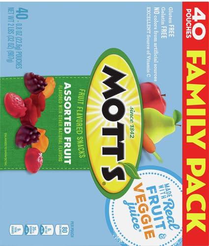 image:imageMotts Fruit Flavored Snacks Assorted Fruit Gluten Free Snack Value Pack 22 Pouches 176 oz Pack of 6Assorted Fruit