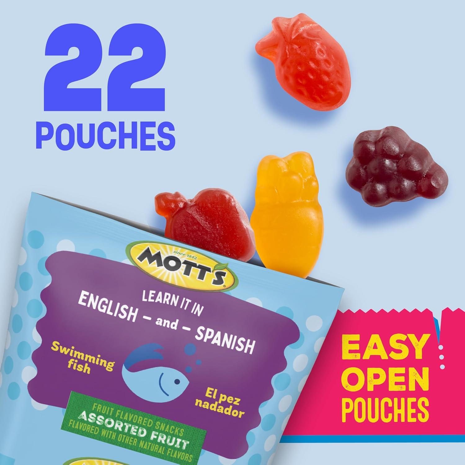 image:imageMotts Fruit Flavored Snacks Assorted Fruit Gluten Free Snack Value Pack 22 Pouches 176 oz Pack of 6Assorted Fruit