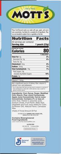 image:imageMotts Fruit Flavored Snacks Assorted Fruit Gluten Free Snack Value Pack 22 Pouches 176 oz Pack of 6Assorted Fruit