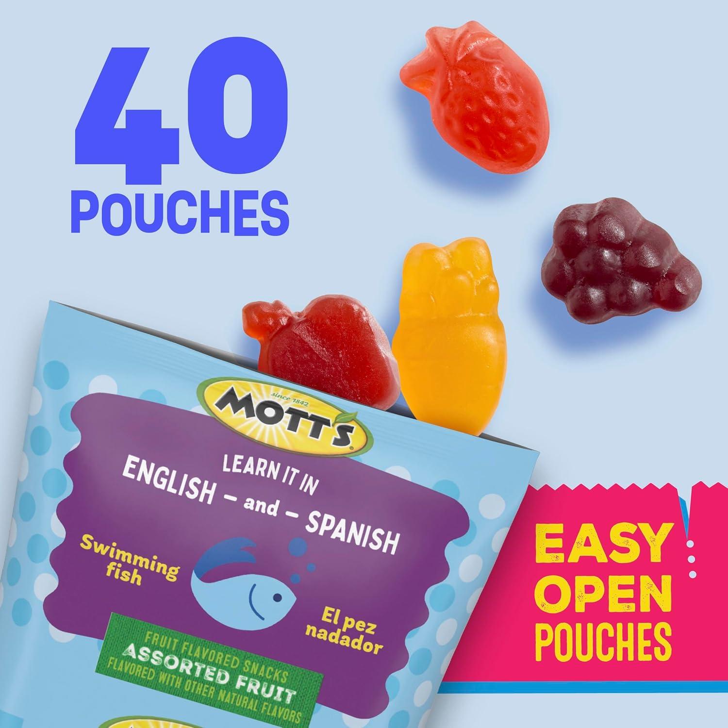 image:imageMotts Fruit Flavored Snacks Assorted Fruit Gluten Free Snack Value Pack 22 Pouches 176 oz Pack of 6Assorted Fruit