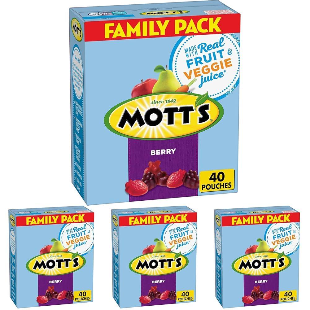 image:imageMotts Fruit Flavored Snacks Berry Gluten Free Snack Family Pack 40 Ct 32 ozBerry