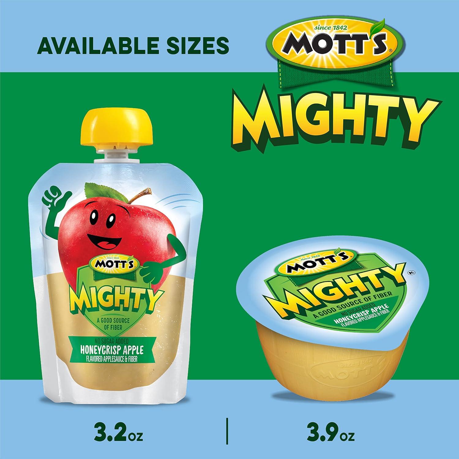 image:imageMotts Mighty Honeycrisp Apple Applesauce 32 Oz Clear Pouches 48 Count 4 Packs of 12 No Sugar Added Good Source Of Fiber Supports A Healthy Digestive System GlutenFree KosherHoneycrisp Apple
