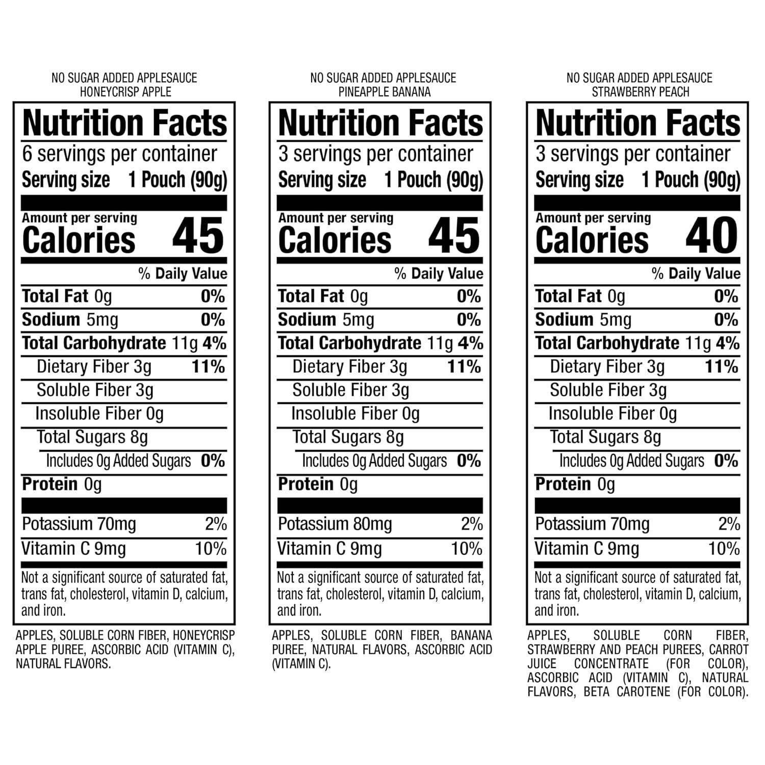 image:imageMotts Mighty Honeycrisp Apple Applesauce 32 Oz Clear Pouches 48 Count 4 Packs of 12 No Sugar Added Good Source Of Fiber Supports A Healthy Digestive System GlutenFree KosherVariety