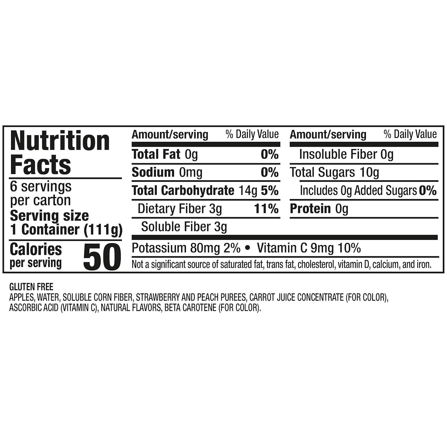 image:imageMotts Mighty Strawberry Peach Applesauce 39 Oz Cups 72 Count 12 Packs Of 6 No Sugar Added Good Source Of Fiber Supports A Healthy Digestive System Glutenfree KosherStrawberry Peach
