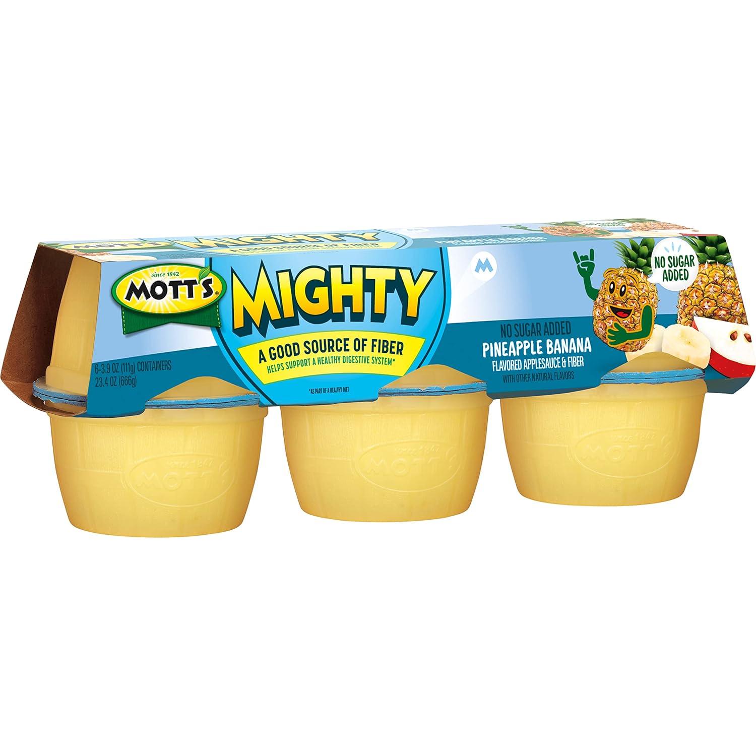 image:imageMotts Mighty Strawberry Peach Applesauce 39 Oz Cups 72 Count 12 Packs Of 6 No Sugar Added Good Source Of Fiber Supports A Healthy Digestive System Glutenfree KosherPineapple Banana
