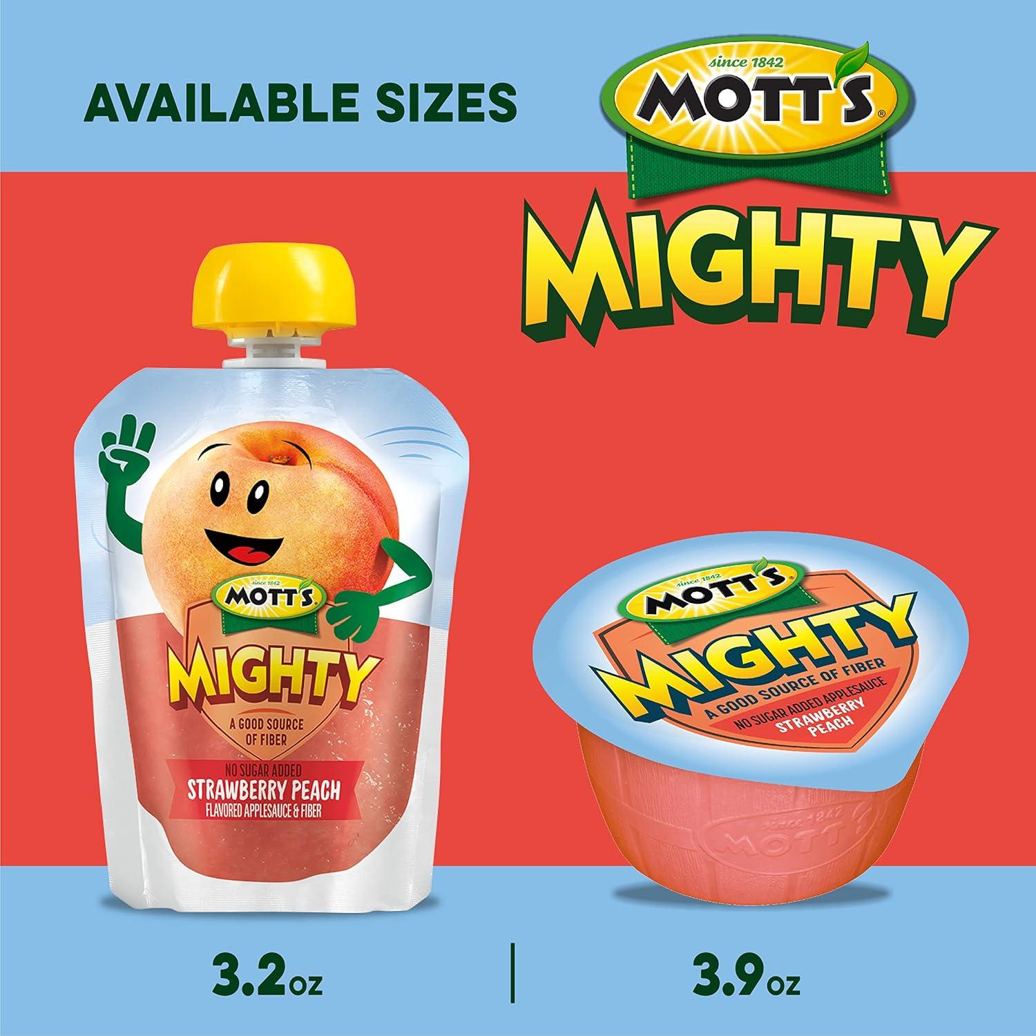 image:imageMotts Mighty Strawberry Peach Applesauce 39 Oz Cups 72 Count 12 Packs Of 6 No Sugar Added Good Source Of Fiber Supports A Healthy Digestive System Glutenfree KosherStrawberry Peach