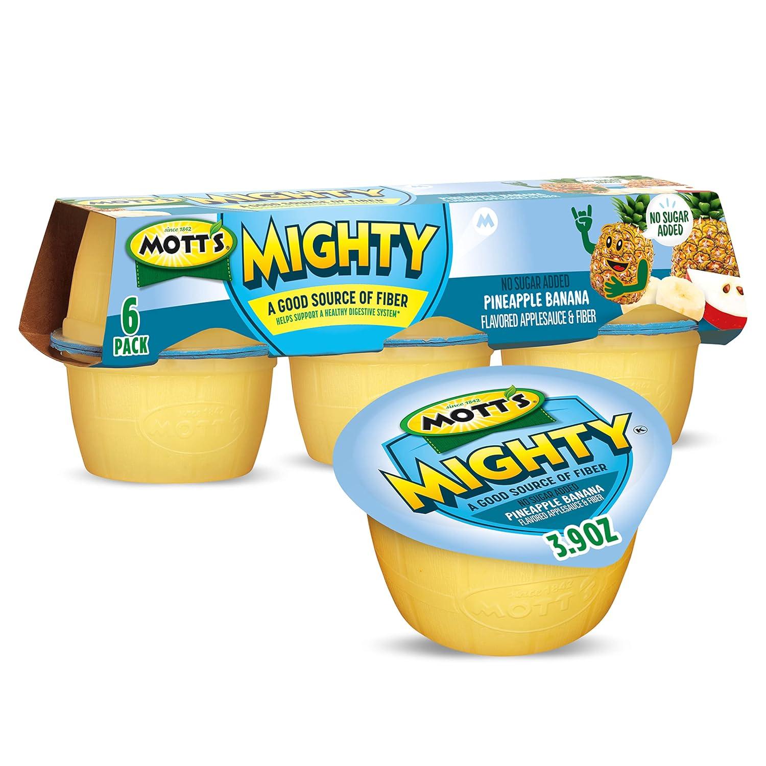 image:imageMotts Mighty Strawberry Peach Applesauce 39 Oz Cups 72 Count 12 Packs Of 6 No Sugar Added Good Source Of Fiber Supports A Healthy Digestive System Glutenfree KosherPineapple Banana