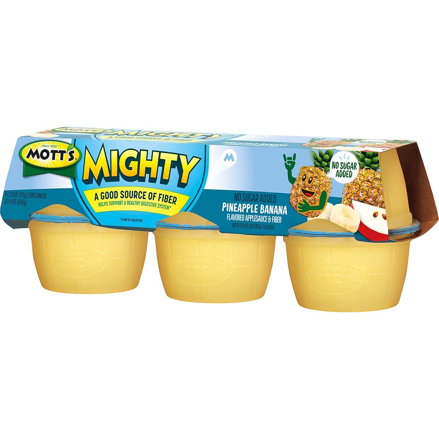 image:imageMotts Mighty Strawberry Peach Applesauce 39 Oz Cups 72 Count 12 Packs Of 6 No Sugar Added Good Source Of Fiber Supports A Healthy Digestive System Glutenfree KosherPineapple Banana