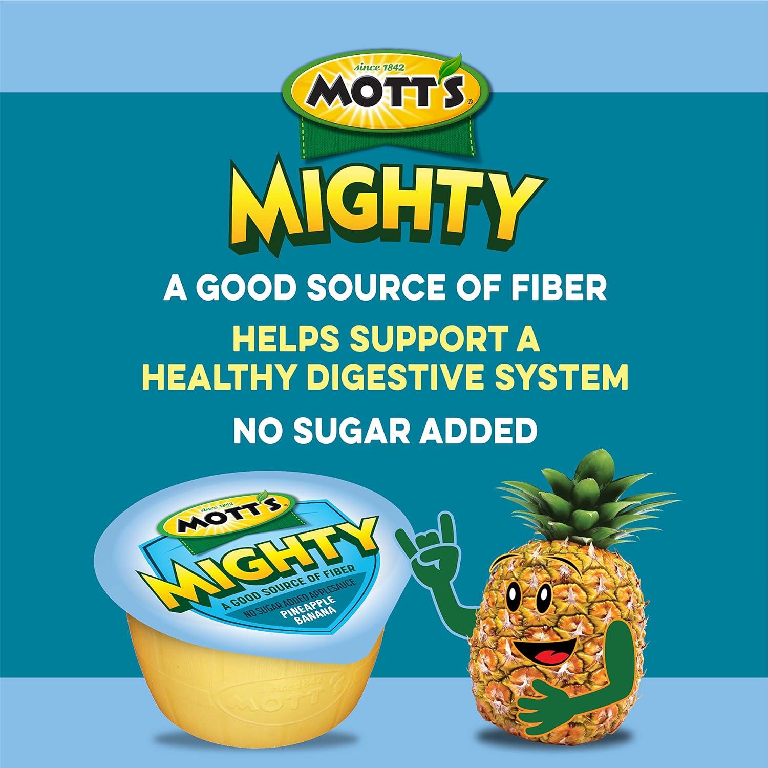image:imageMotts Mighty Strawberry Peach Applesauce 39 Oz Cups 72 Count 12 Packs Of 6 No Sugar Added Good Source Of Fiber Supports A Healthy Digestive System Glutenfree KosherPineapple Banana