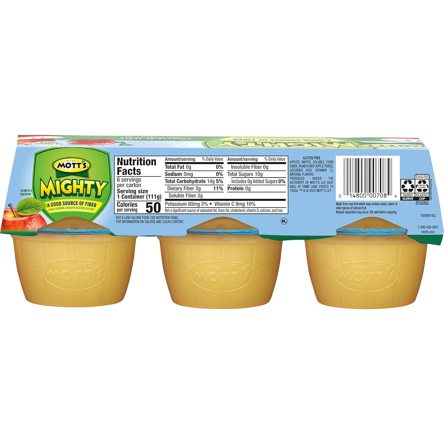 image:imageMotts Mighty Strawberry Peach Applesauce 39 Oz Cups 72 Count 12 Packs Of 6 No Sugar Added Good Source Of Fiber Supports A Healthy Digestive System Glutenfree KosherHoneycrisp Apple