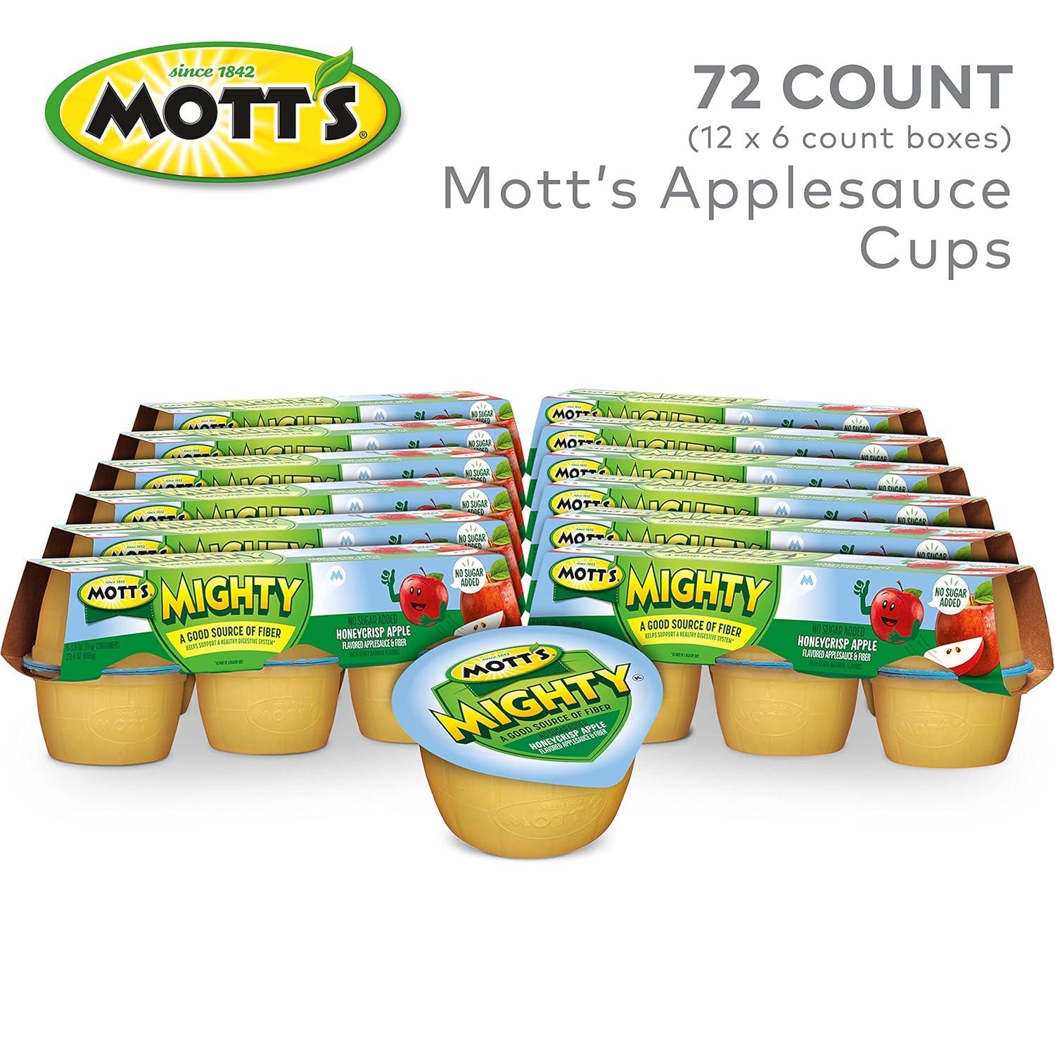 image:imageMotts Mighty Strawberry Peach Applesauce 39 Oz Cups 72 Count 12 Packs Of 6 No Sugar Added Good Source Of Fiber Supports A Healthy Digestive System Glutenfree KosherHoneycrisp Apple