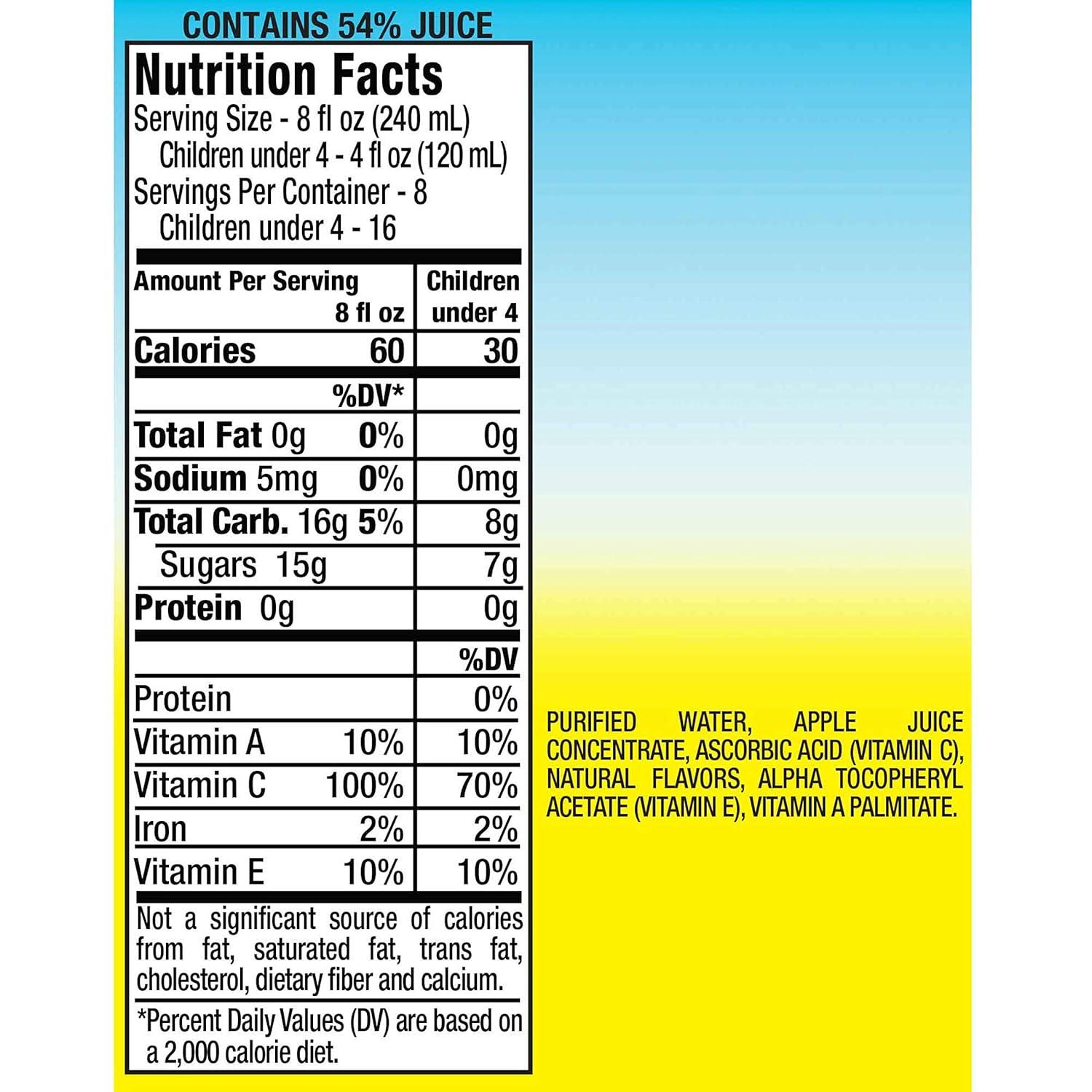 image:imageMotts Motts for Tots Fruit Punch Immunity Support 64Ounce Bottles Pack of 8Apple