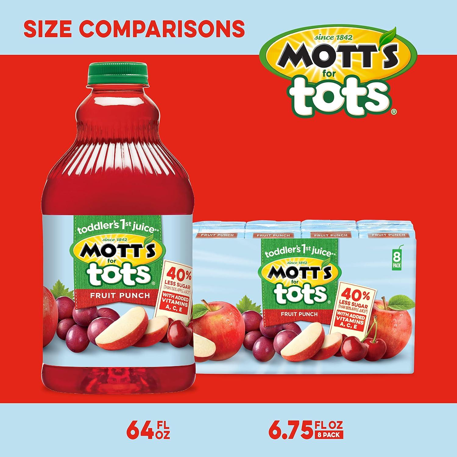 image:imageMotts Motts for Tots Fruit Punch Immunity Support 64Ounce Bottles Pack of 8Fruit Punch