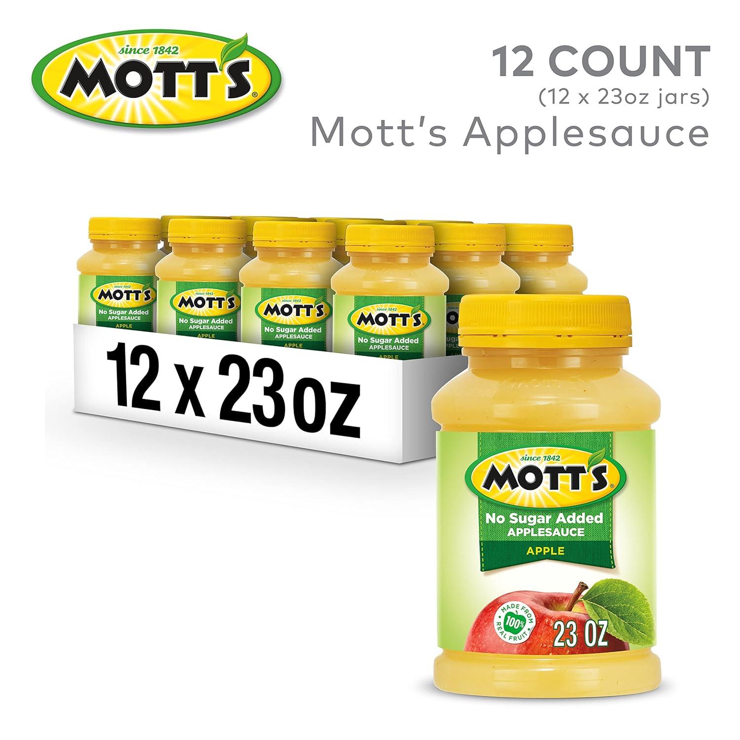 image:imageMotts No Sugar Added Applesauce 23 Oz Jar Pack Of 12 Good Source Of Vitamin C No Artificial FlavorsApple