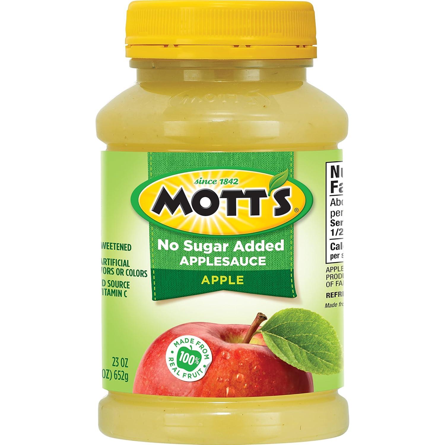 image:imageMotts No Sugar Added Applesauce 23 Oz Jar Pack Of 12 Good Source Of Vitamin C No Artificial FlavorsApple