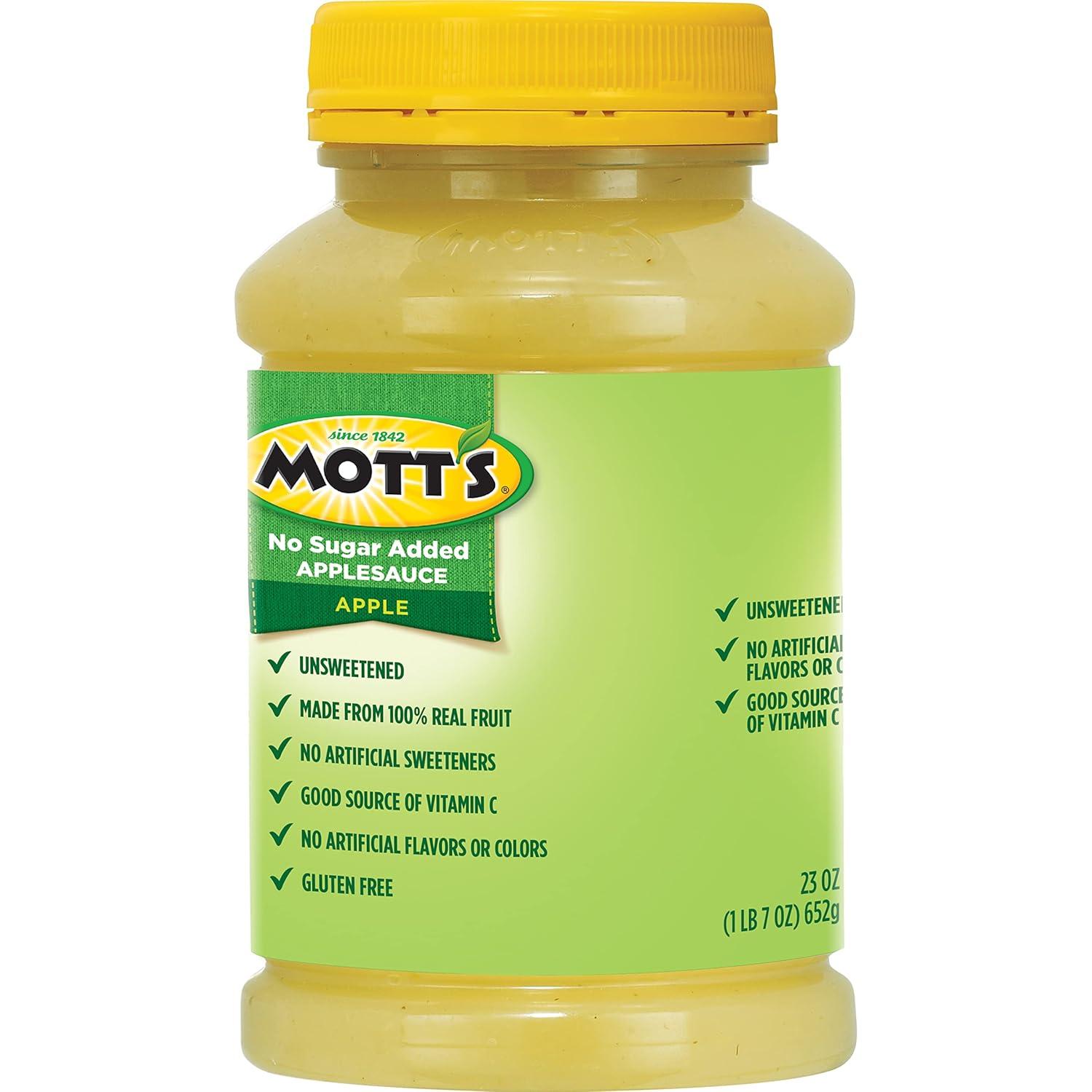 image:imageMotts No Sugar Added Applesauce 23 Oz Jar Pack Of 12 Good Source Of Vitamin C No Artificial FlavorsApple