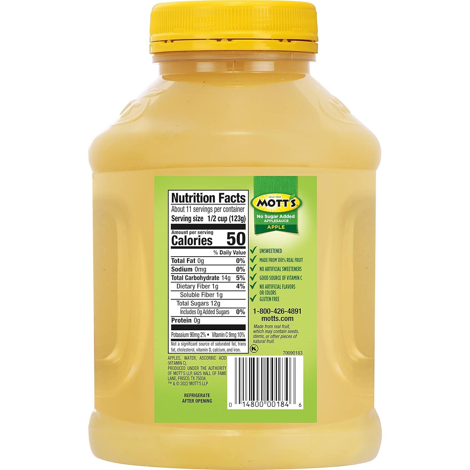 image:imageMotts No Sugar Added Applesauce 23 Oz Jar Pack Of 12 Good Source Of Vitamin C No Artificial FlavorsUnsweetened Apple