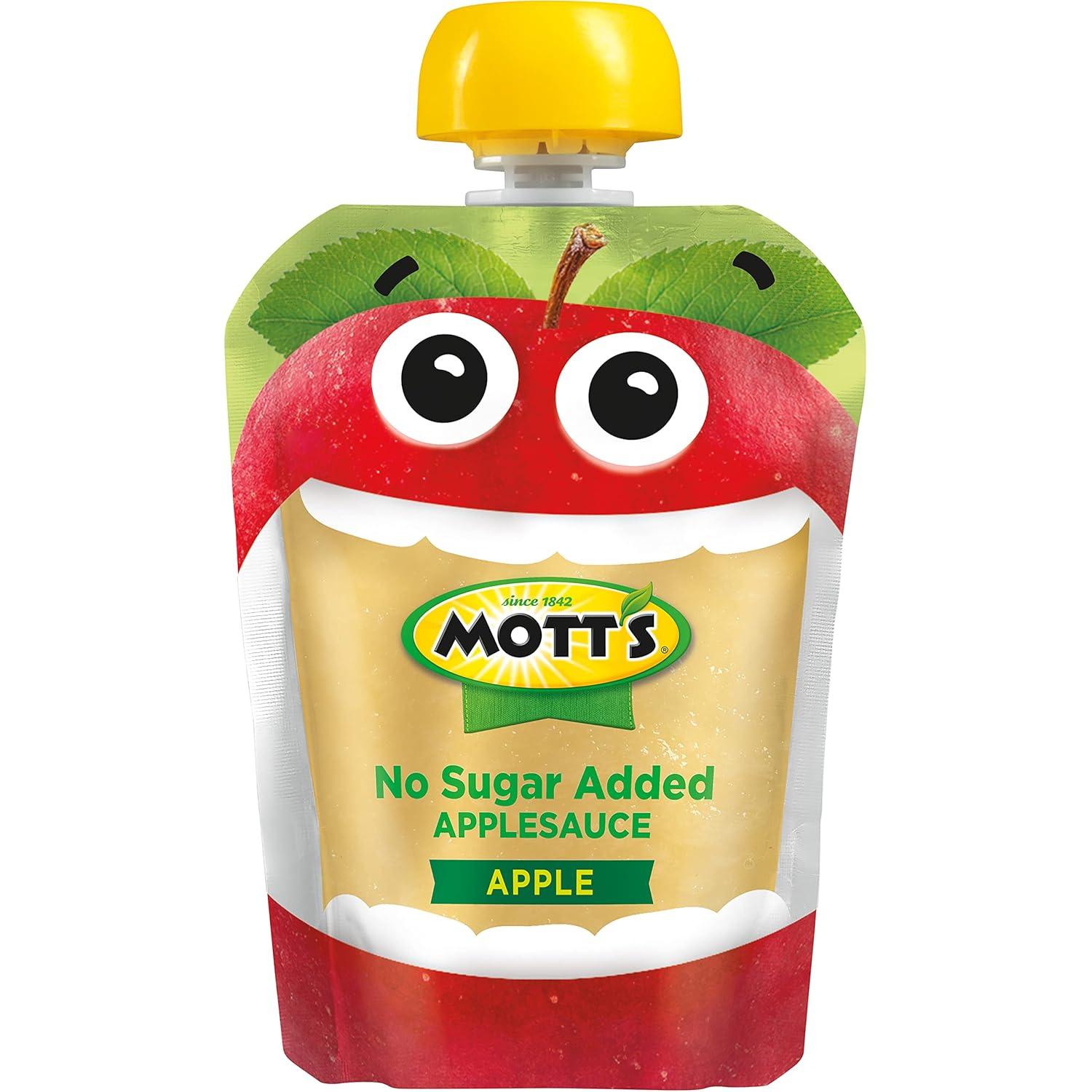 image:imageMotts No Sugar Added Applesauce 32 Oz Clear Pouches 48 Count 4 Packs Of 12 Good Source Of Vitamin C No Artificial FlavorsApple