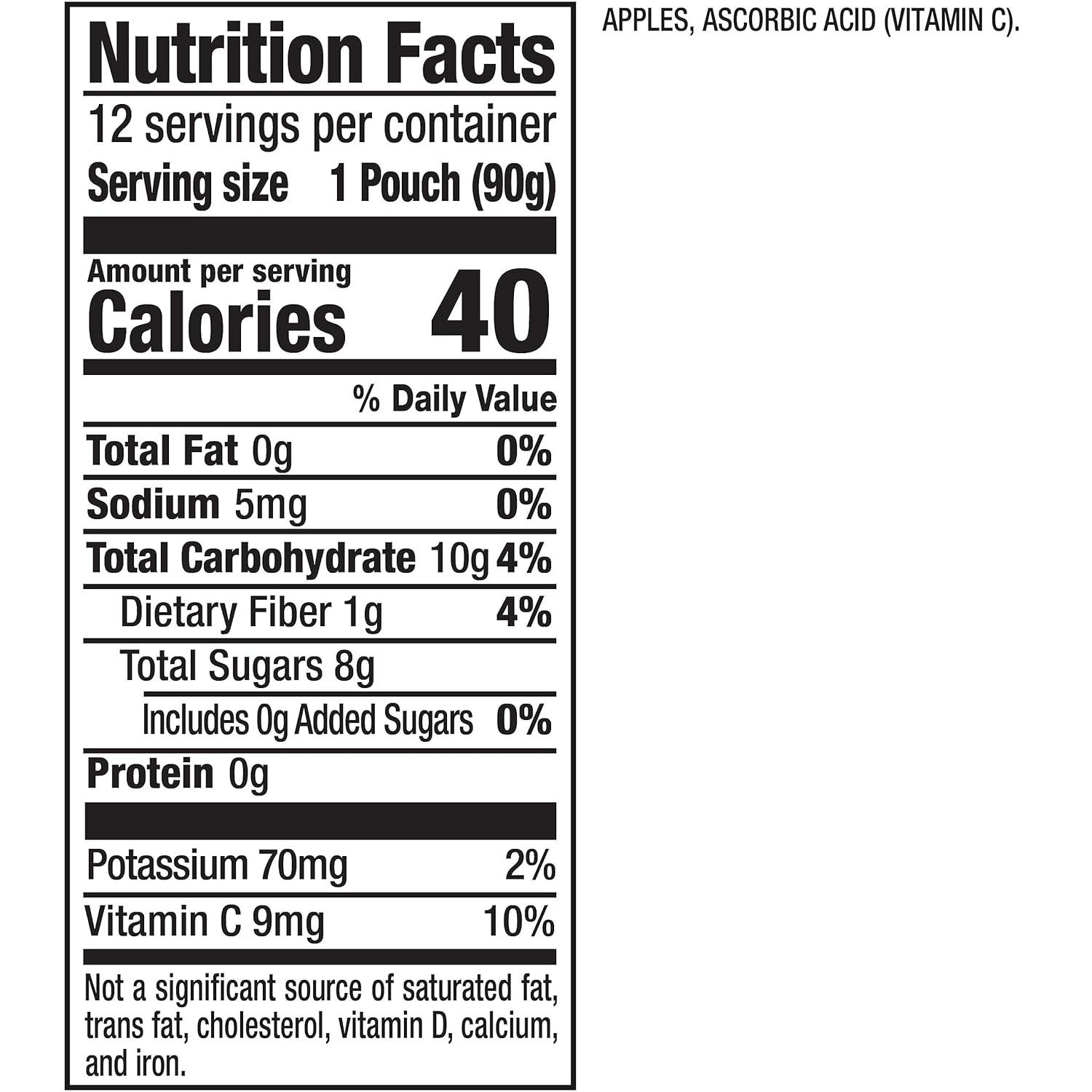 image:imageMotts No Sugar Added Applesauce 32 Oz Clear Pouches 48 Count 4 Packs Of 12 Good Source Of Vitamin C No Artificial FlavorsApple