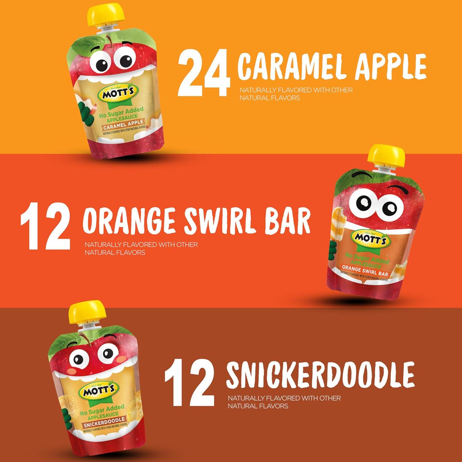 image:imageMotts No Sugar Added Applesauce 32 Oz Clear Pouches 48 Count 4 Packs Of 12 Good Source Of Vitamin C No Artificial FlavorsDessert Dreamland Variety