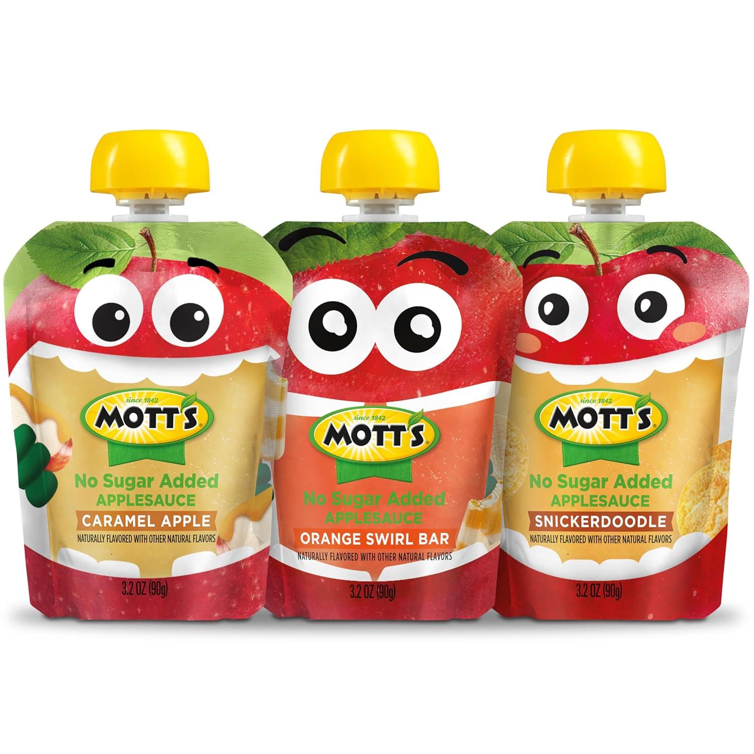 image:imageMotts No Sugar Added Applesauce 32 Oz Clear Pouches 48 Count 4 Packs Of 12 Good Source Of Vitamin C No Artificial FlavorsDessert Dreamland Variety