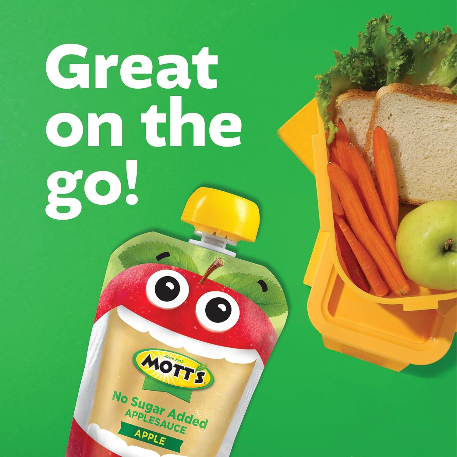 image:imageMotts No Sugar Added Applesauce Variety Pack Cinnamon and Apple Made from Real Fruit No Artificial Flavors 32 Oz Clear Pouches 20 PackNo Sugar Apple Cinnamon Strawberry Blueberry
