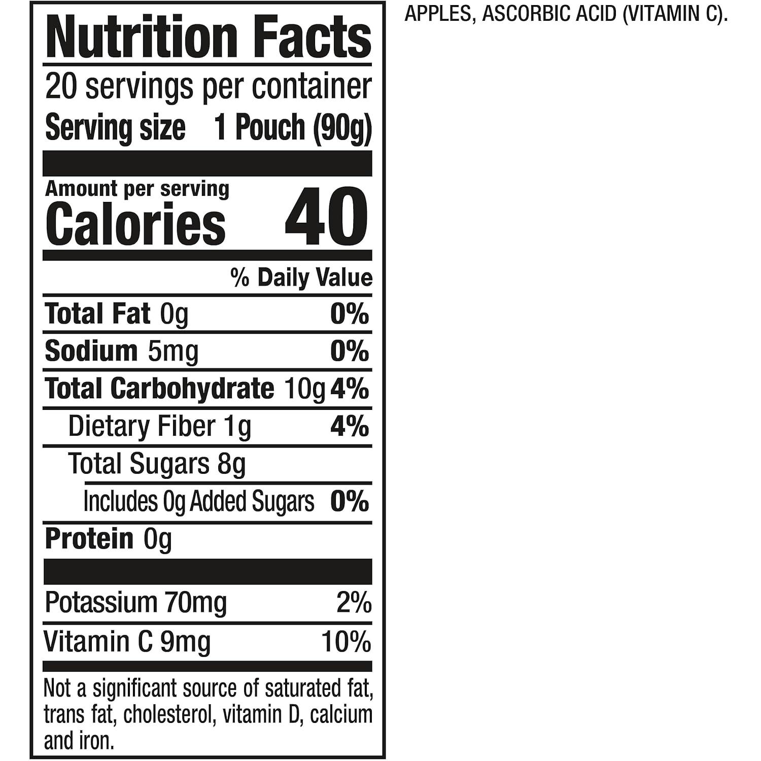 image:imageMotts No Sugar Added Applesauce Variety Pack Cinnamon and Apple Made from Real Fruit No Artificial Flavors 32 Oz Clear Pouches 20 PackNo Sugar Apple