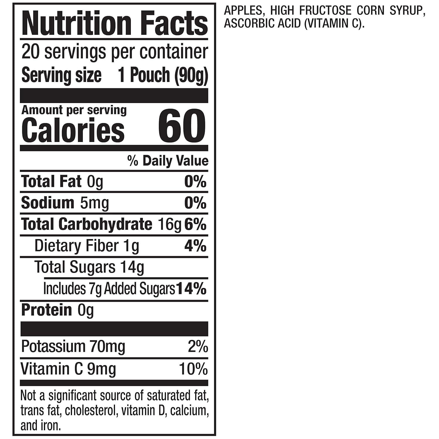 image:imageMotts No Sugar Added Applesauce Variety Pack Cinnamon and Apple Made from Real Fruit No Artificial Flavors 32 Oz Clear Pouches 20 PackOriginal Apple