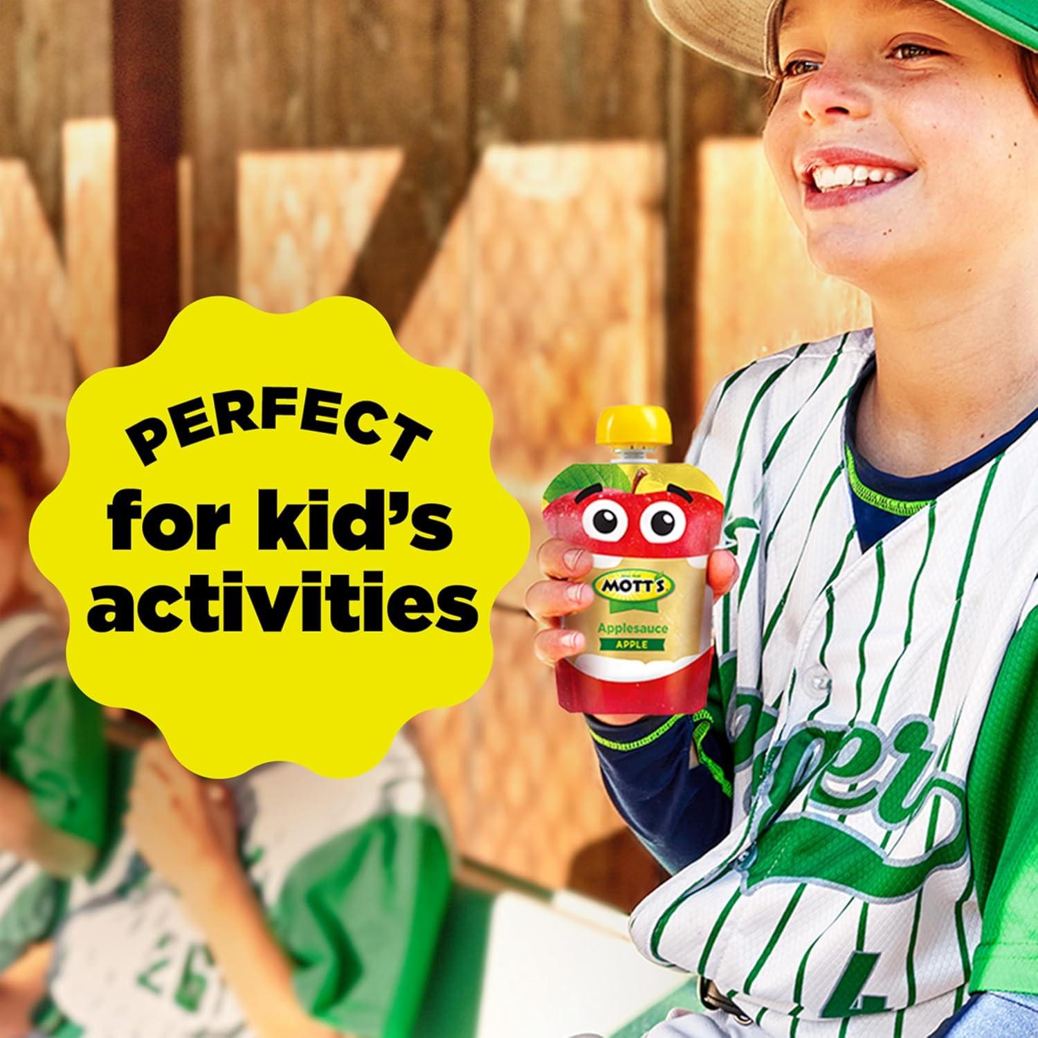 image:imageMotts No Sugar Added Applesauce Variety Pack Cinnamon and Apple Made from Real Fruit No Artificial Flavors 32 Oz Clear Pouches 20 PackOriginal Apple