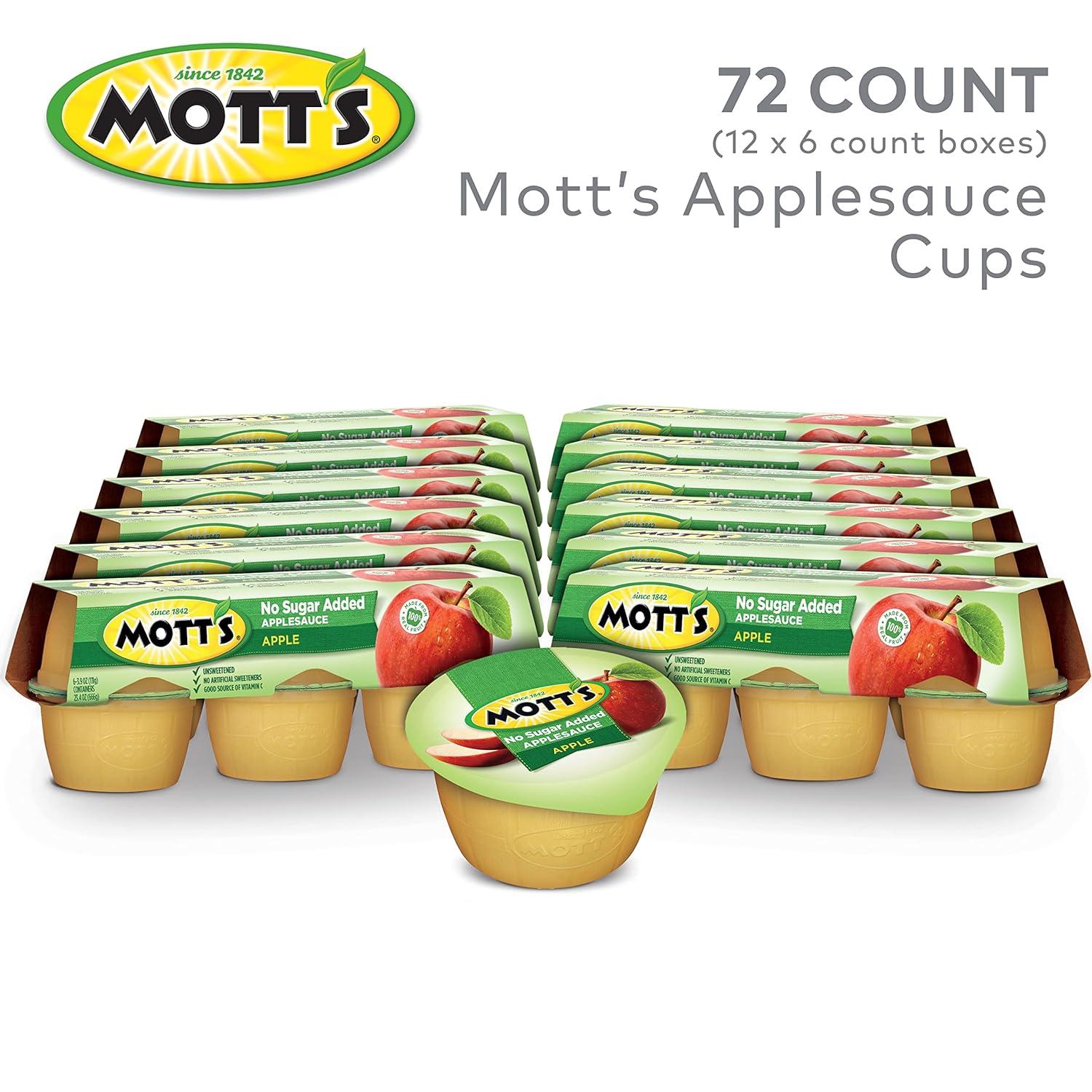 image:imageMotts No Sugar Added Cherry Applesauce 39 Ounce Cup 6 Count Pack of 12Apple
