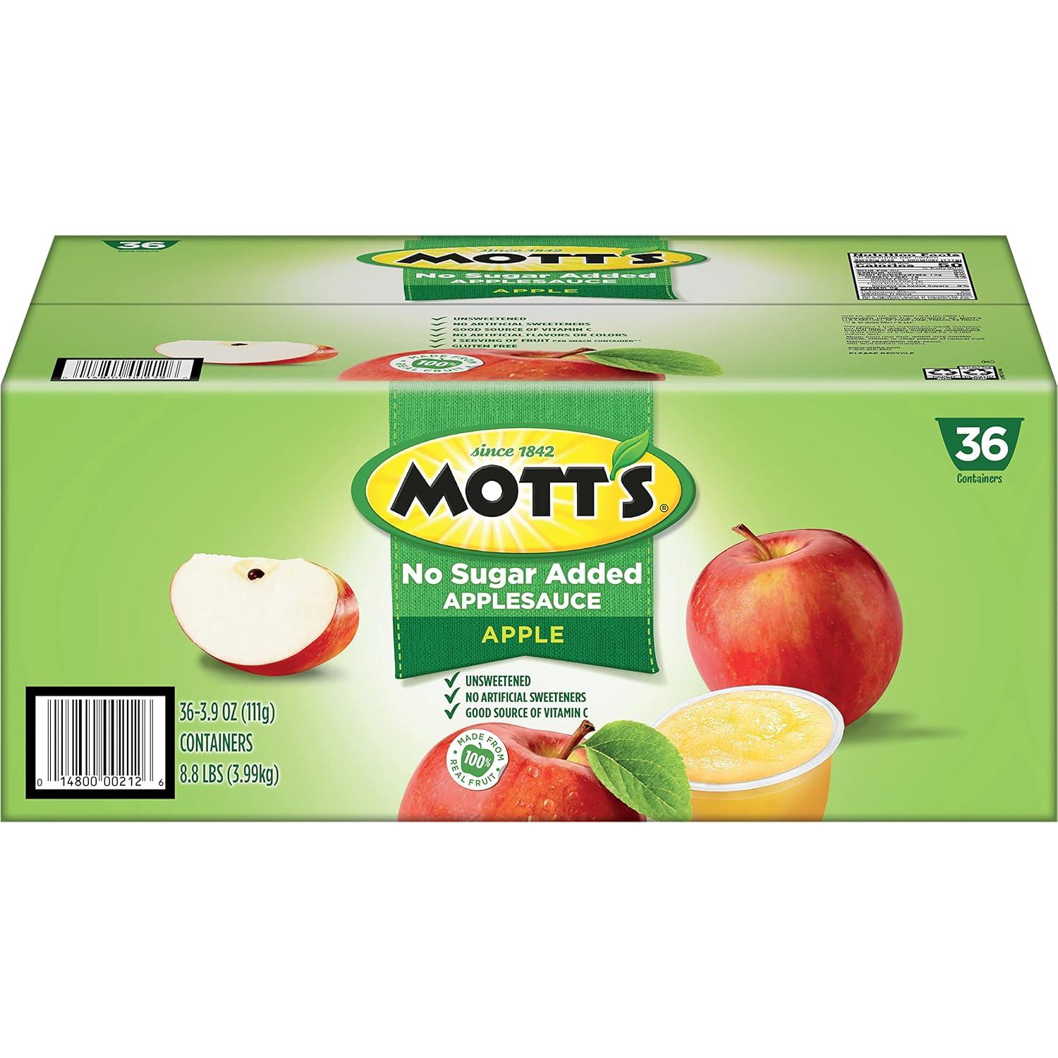 image:imageMotts No Sugar Added Cherry Applesauce 39 Ounce Cup 6 Count Pack of 12Apple