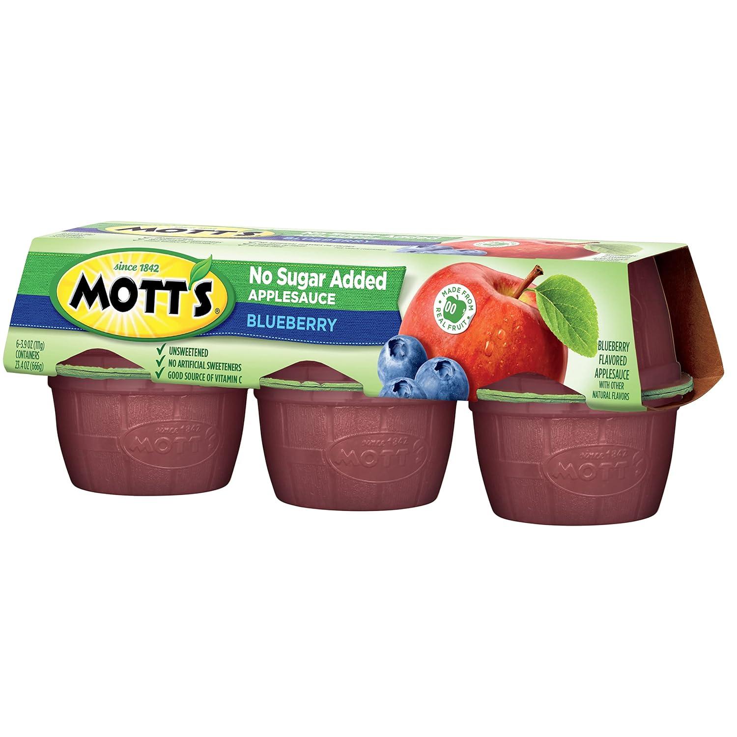 image:imageMotts No Sugar Added Cherry Applesauce 39 Ounce Cup 6 Count Pack of 12Blueberry
