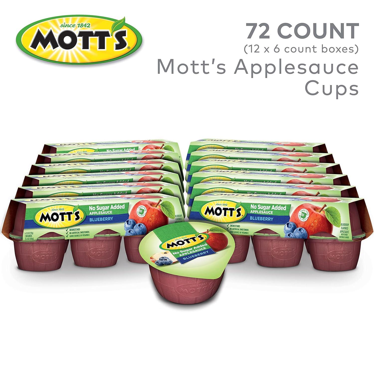 image:imageMotts No Sugar Added Cherry Applesauce 39 Ounce Cup 6 Count Pack of 12Blueberry