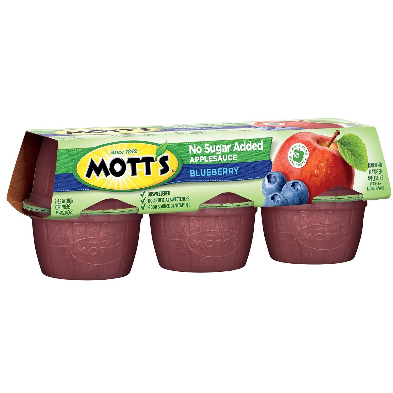 image:imageMotts No Sugar Added Cherry Applesauce 39 Ounce Cup 6 Count Pack of 12Blueberry