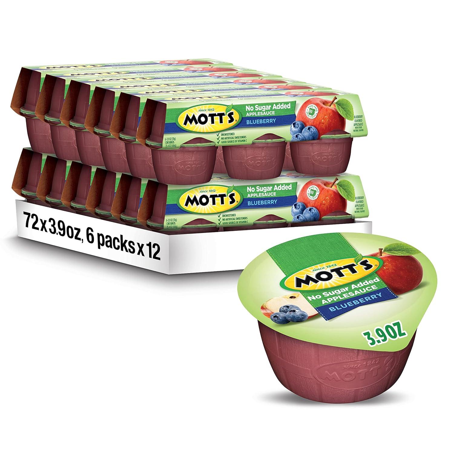 image:imageMotts No Sugar Added Cherry Applesauce 39 Ounce Cup 6 Count Pack of 12Blueberry