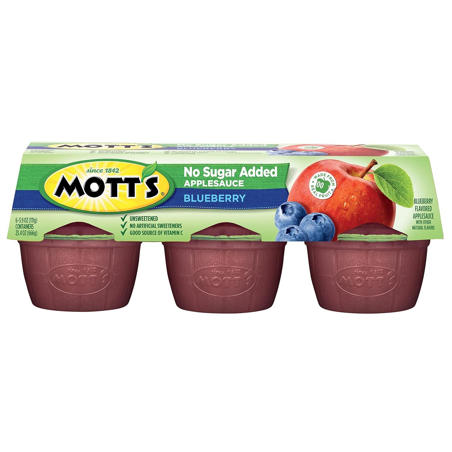 image:imageMotts No Sugar Added Cherry Applesauce 39 Ounce Cup 6 Count Pack of 12Blueberry