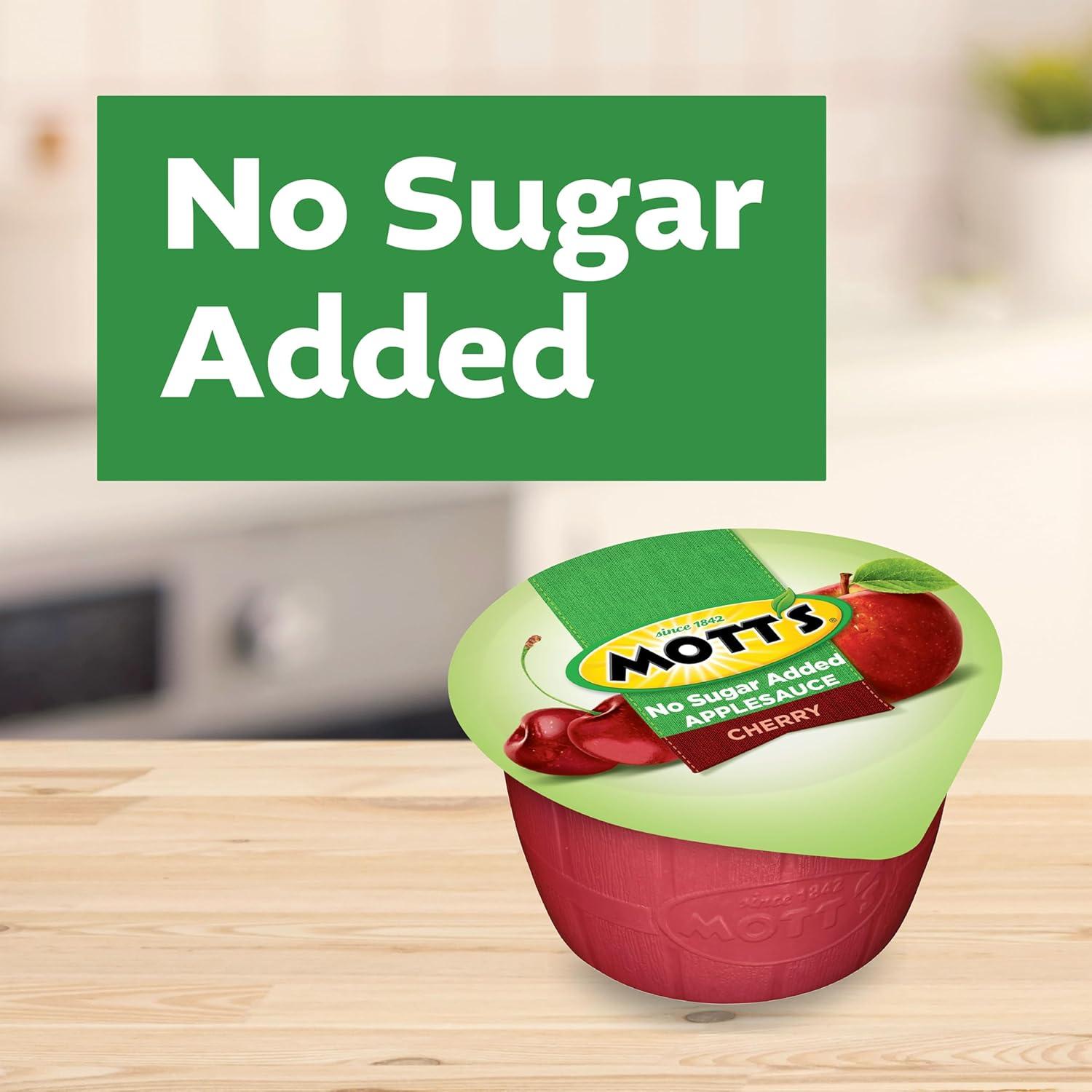 image:imageMotts No Sugar Added Cherry Applesauce 39 Ounce Cup 6 Count Pack of 12Cherry