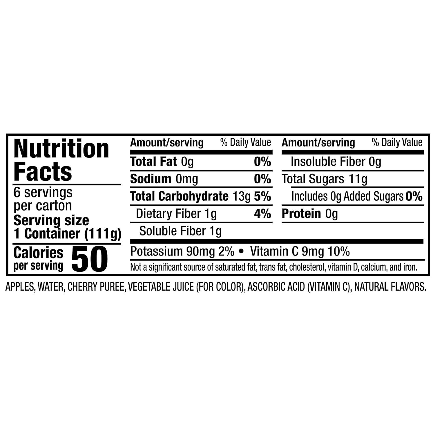 image:imageMotts No Sugar Added Cherry Applesauce 39 Ounce Cup 6 Count Pack of 12Cherry