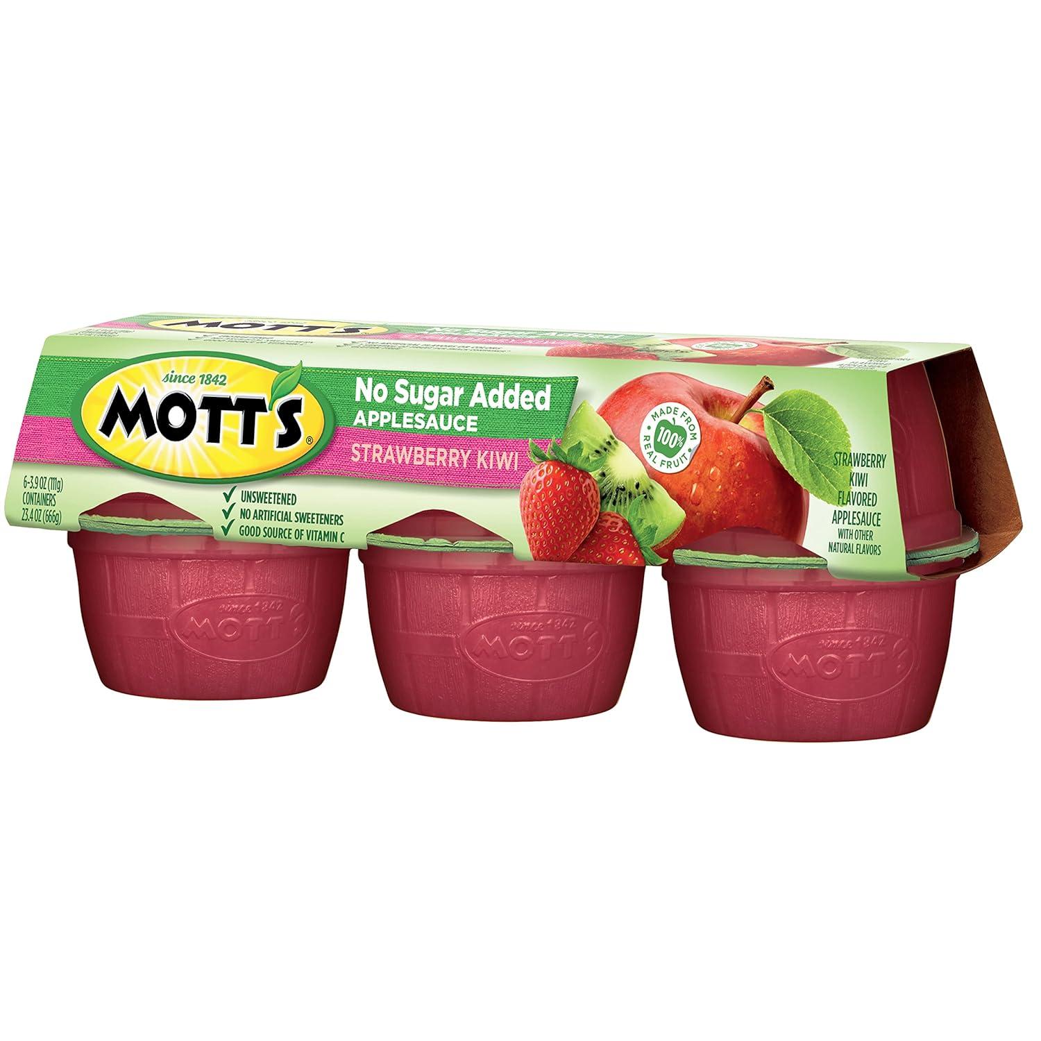 image:imageMotts No Sugar Added Cherry Applesauce 39 Ounce Cup 6 Count Pack of 12Strawberry Kiwi