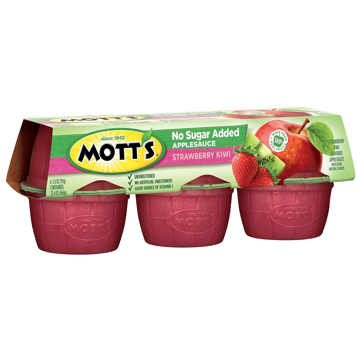 image:imageMotts No Sugar Added Cherry Applesauce 39 Ounce Cup 6 Count Pack of 12Strawberry Kiwi