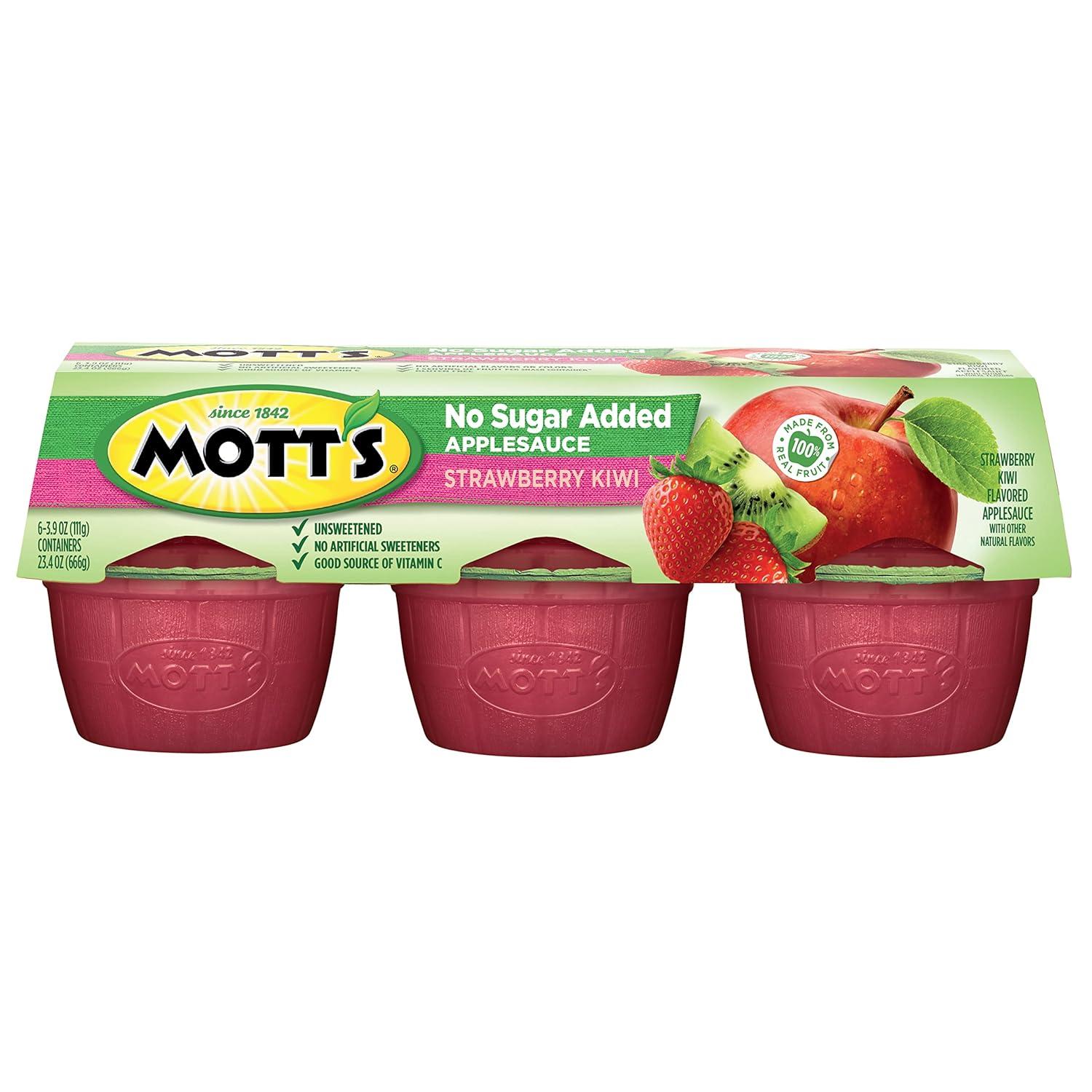image:imageMotts No Sugar Added Cherry Applesauce 39 Ounce Cup 6 Count Pack of 12Strawberry Kiwi