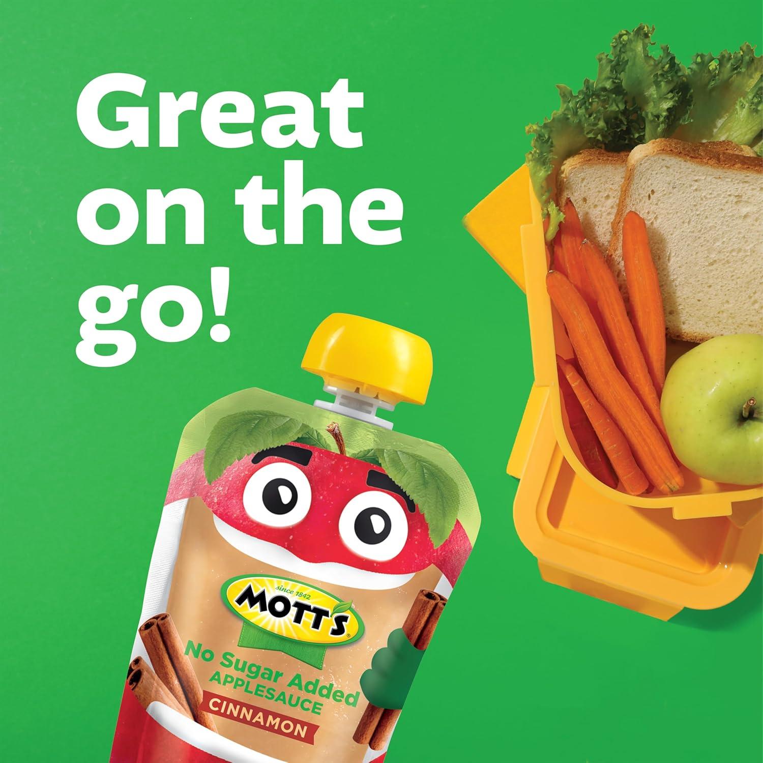 image:imageMotts No Sugar Added Strawberry Applesauce 32 Oz Clear Pouches 48 Count 4 Packs Of 12 Good Source Of Vitamin C No Artificial FlavorsCinnamon