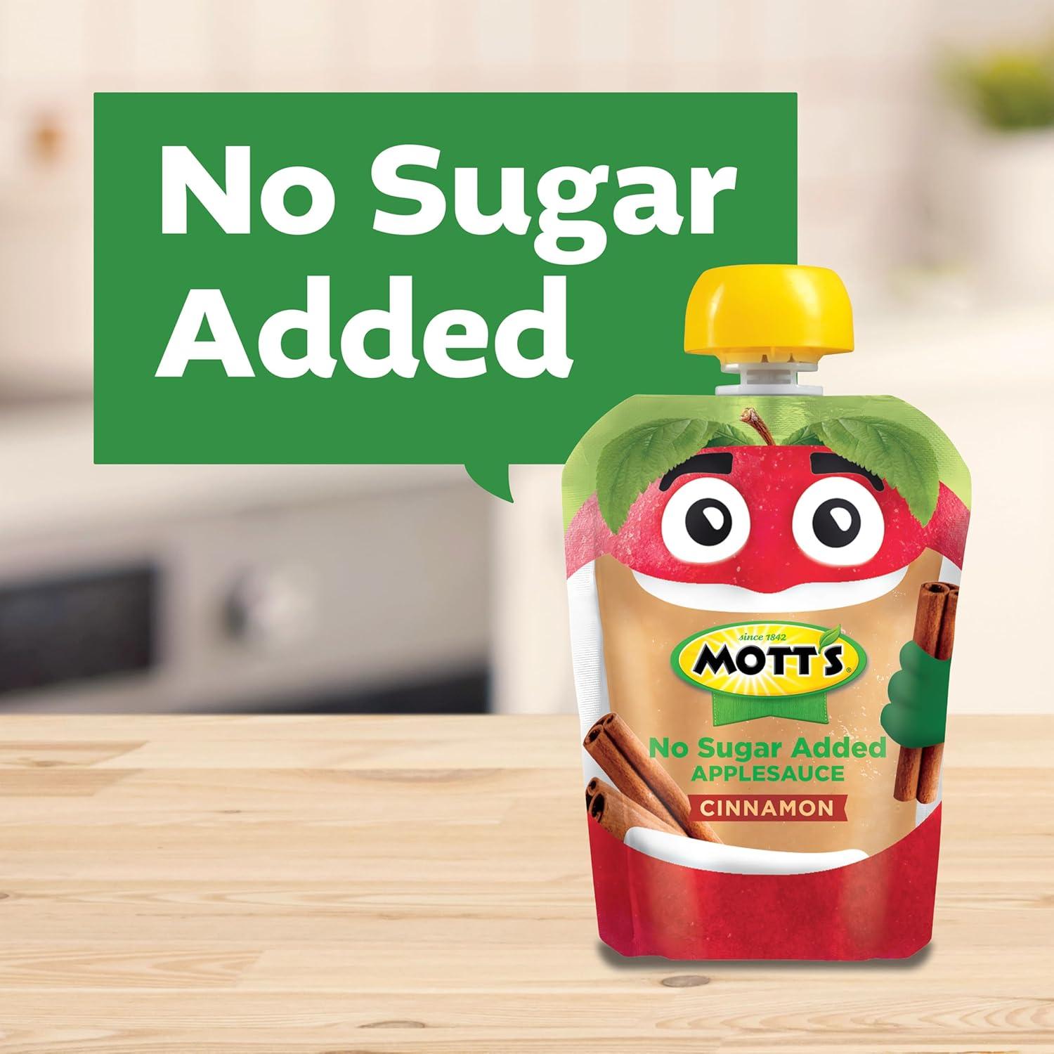 image:imageMotts No Sugar Added Strawberry Applesauce 32 Oz Clear Pouches 48 Count 4 Packs Of 12 Good Source Of Vitamin C No Artificial FlavorsCinnamon