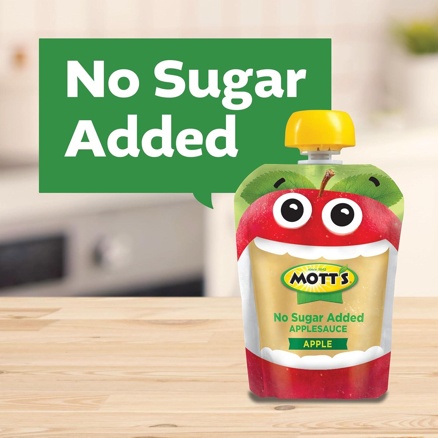 image:imageMotts No Sugar Added Strawberry Applesauce 32 Oz Clear Pouches 48 Count 4 Packs Of 12 Good Source Of Vitamin C No Artificial FlavorsVariety