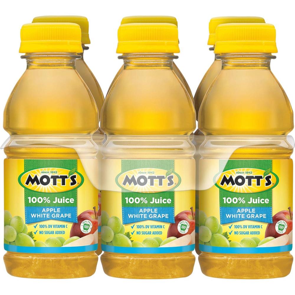 image:imageMotts 100 Original Apple Juice 64 Fl Oz Bottle Pack Of 8 2 Servings Of Fruit Per Cup 100 Fruit Juice Glutenfree Caffeinefree Kosher And Contains No Artificial Colors Or SweetenersApple White Grape