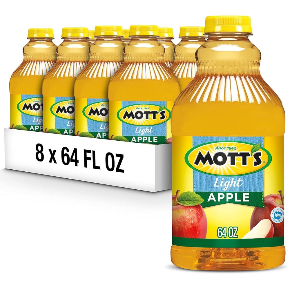 image:imageMotts Apple Light Juice Drink 64 Fl Oz Bottle Pack Of 8 42 Fruit Juice With 50 Fewer Calories Than 100 Apple Juice Excellent Source Of Vitamin C