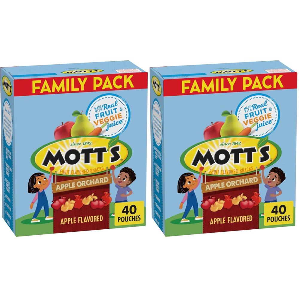 image:imageMotts Fruit Flavored Snacks Apple Orchard Gluten Free Snack Family Pack 40 Ct 32 oz40 Count Pack of 2