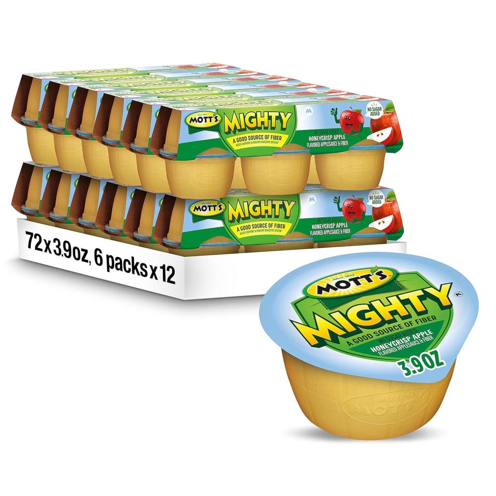 image:imageMotts Mighty Strawberry Peach Applesauce 39 Oz Cups 72 Count 12 Packs Of 6 No Sugar Added Good Source Of Fiber Supports A Healthy Digestive System Glutenfree KosherHoneycrisp Apple