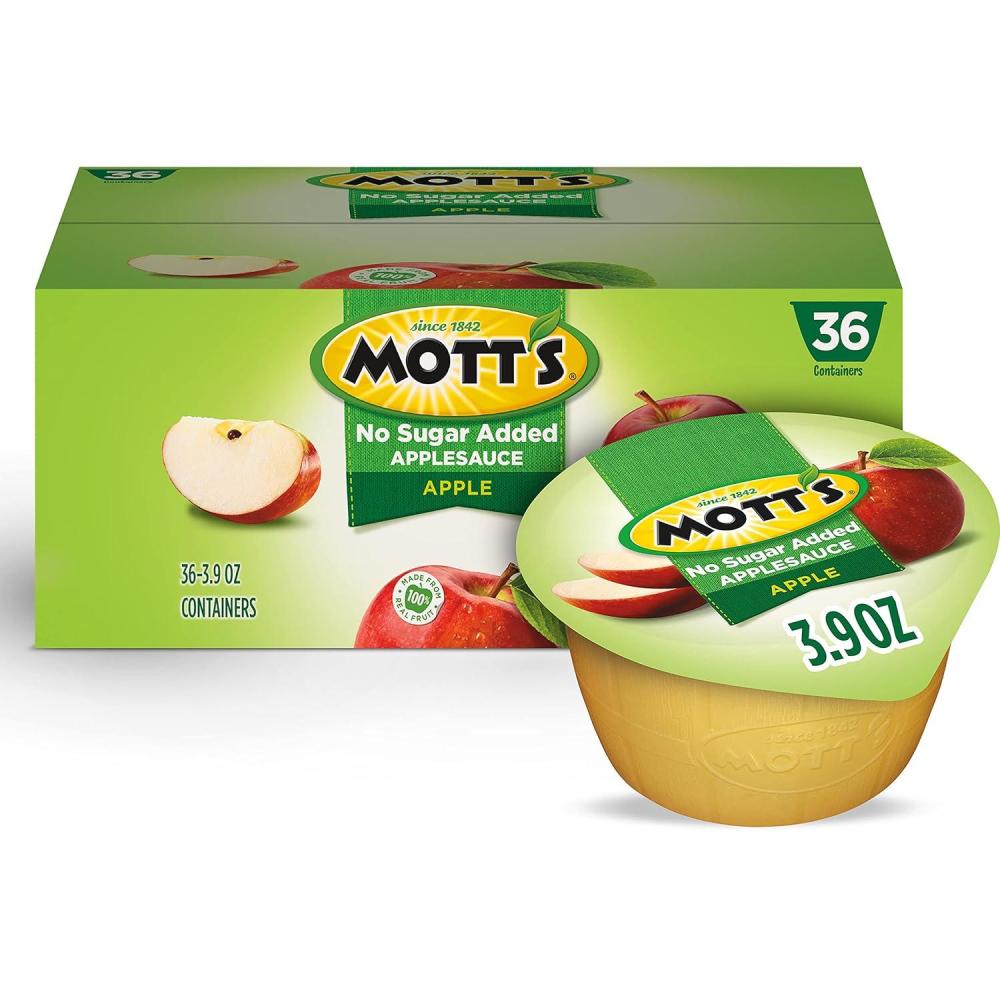 image:imageMotts No Sugar Added Cherry Applesauce 39 Ounce Cup 6 Count Pack of 12Apple