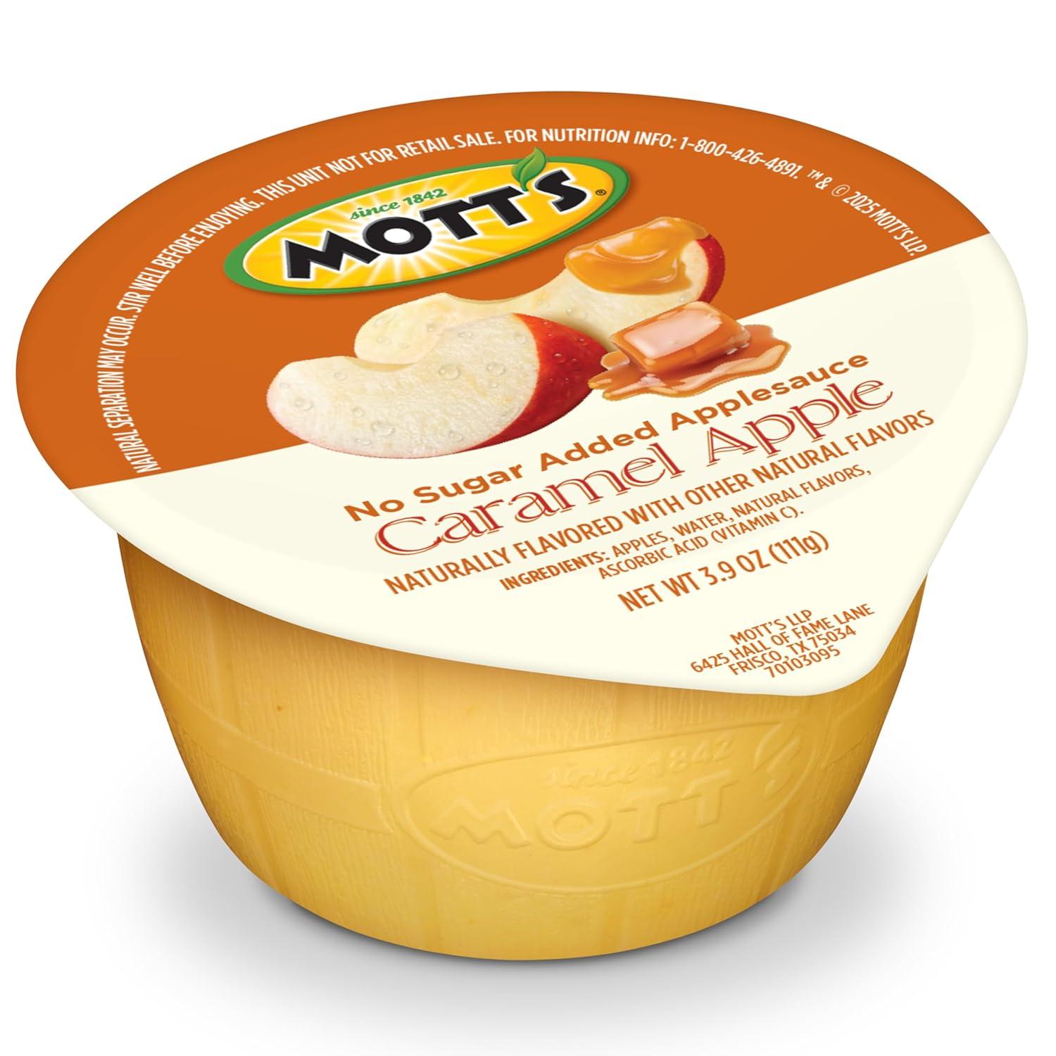 image:imageMotts No Sugar Added Strawberry Applesauce 39 Ounce Cup 6 Count Pack of 12Caramel